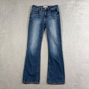 BKE Stella Mid Rise‎ Slim Fit Bootcut Jeans Women 25x27 Blue Denim Flap Pockets